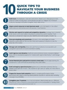 Top 10 tips to navigate through crisis